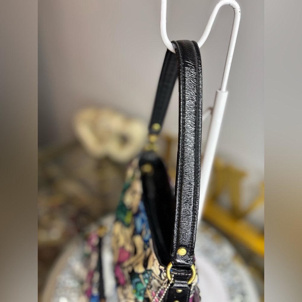 Coach 2008 Limited Edition "Carly" Butterfly Print bag W/matching wristlet EUC - Picture 9 of 15